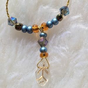 Gold Multi-color Beaded Choker Necklace CCO